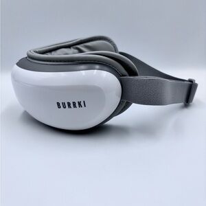Burrki Eye Massager W/Heat Compression Bluetooth Rechargeable Sleep Migraine EUC